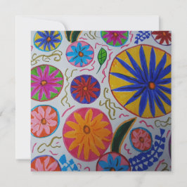 Tarjeta de saludo plana floral moderna