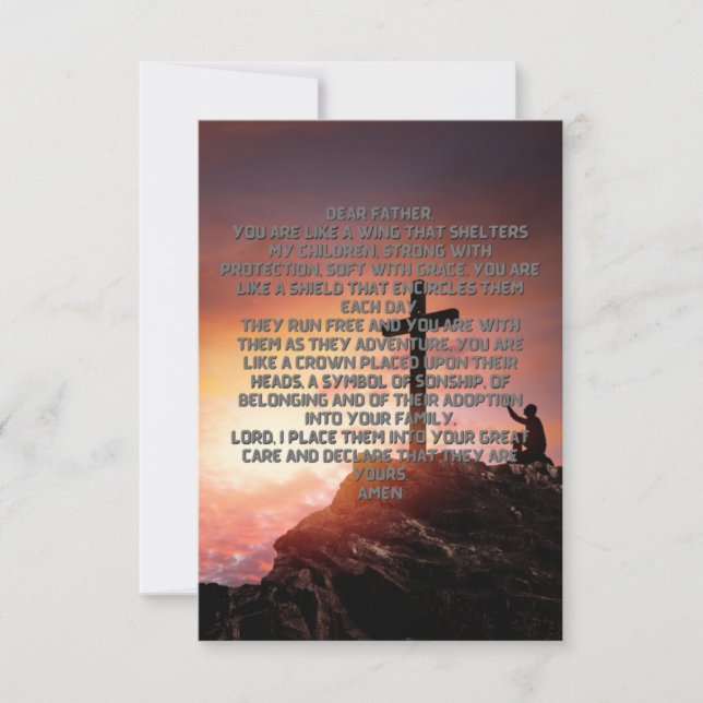 Tarjeta De Saludo Plana Para La Protección De Los  (Anverso)
