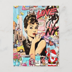 Tarjeta de saludo plana, tarjeta de agradecimiento