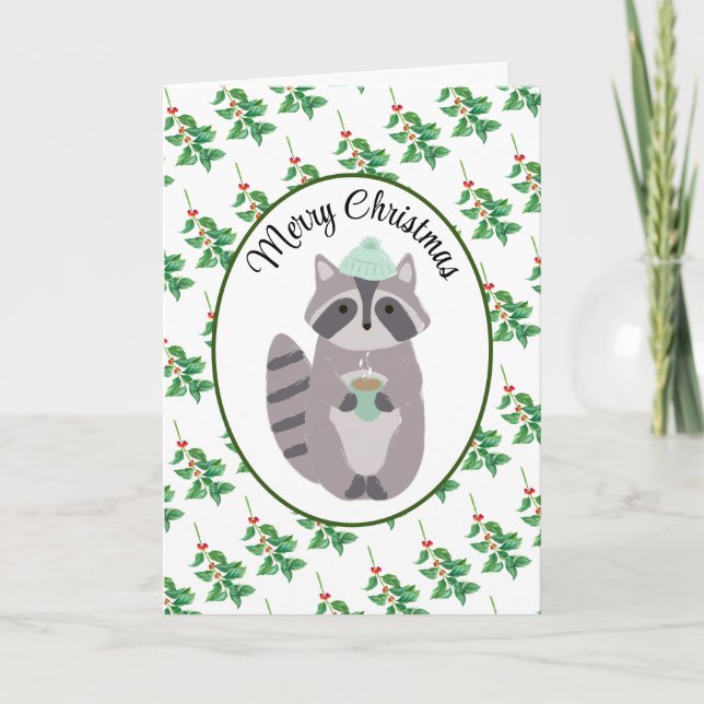 Tarjeta de saludo plegable Bebiendo mi cacao de Na (Anverso)