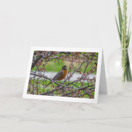 Tarjeta de saludo plegada en blanco "Rockin"