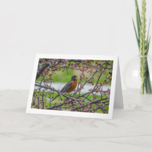 Tarjeta de saludo plegada en blanco "Rockin"