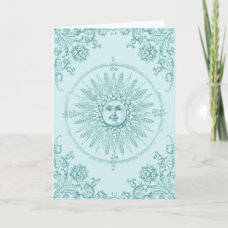Tarjeta de saludo plegada Sun and the Moon