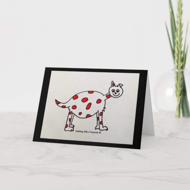 Tarjeta de saludo "Polka Dot Harley" (Anverso)