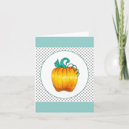 Tarjeta de saludo Polka Dot Pumpkin