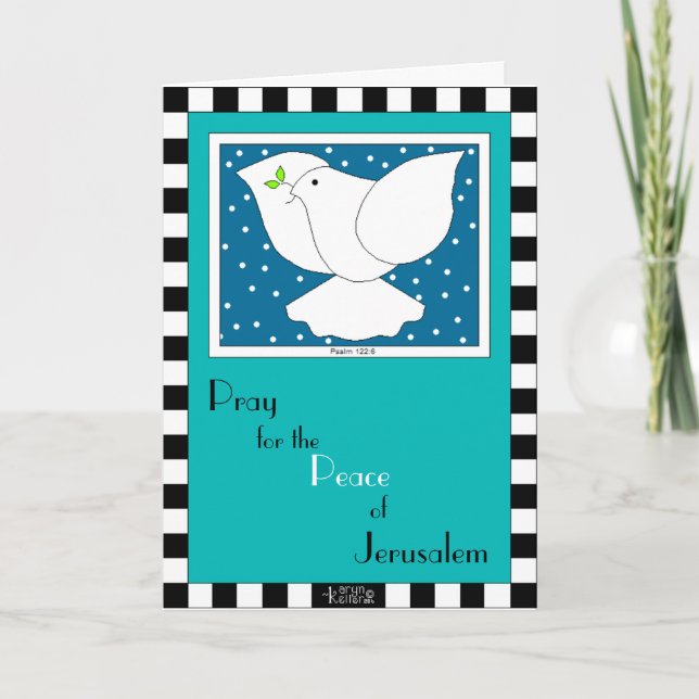 Tarjeta de saludo Pray For Peace of Jerusalem (Anverso)