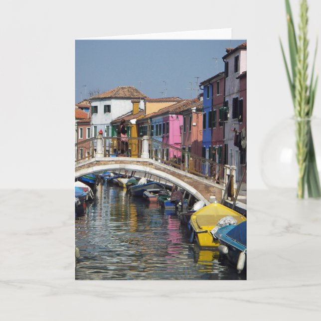 Tarjeta de saludo: Puente Burano (Anverso)