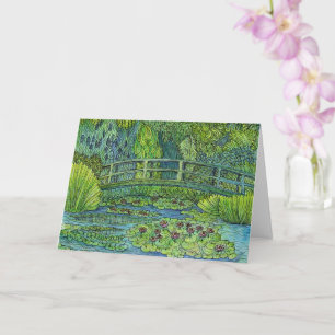 Tarjeta de saludo - Puente de Monet enredado