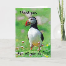 Tarjeta de saludo Puffin