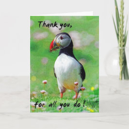 Tarjeta de saludo Puffin