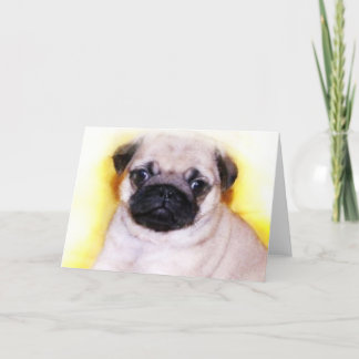 Tarjeta de saludo Pug Puppy