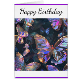 Tarjeta de saludo Purple de mariposas irlandesas d