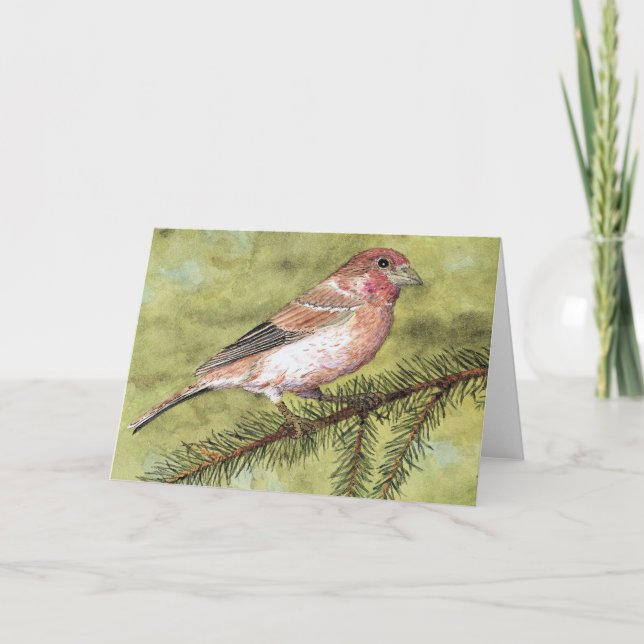 Tarjeta de saludo Purple Finch (Anverso)