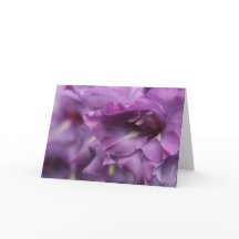Tarjeta de saludo Purple Florals