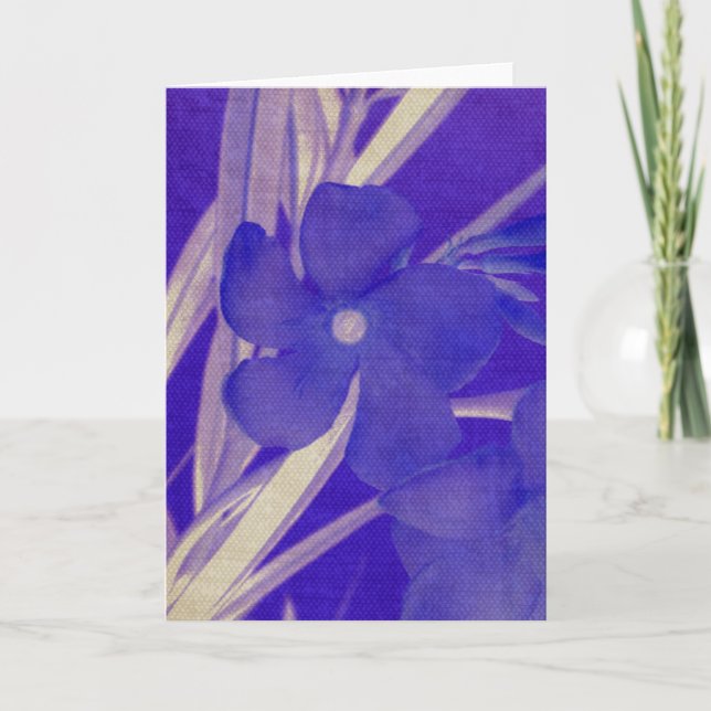 Tarjeta de saludo Purple Flower (Anverso)