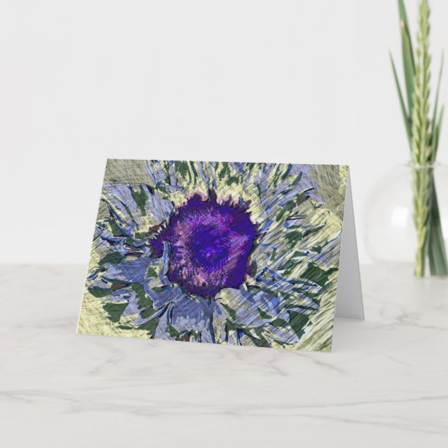 Tarjeta de saludo Purple Flower (Anverso)