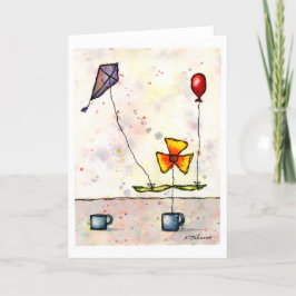 Tarjeta de saludo Purple Kite Flower