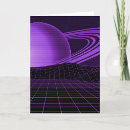 Tarjeta de saludo Purple Retrowave