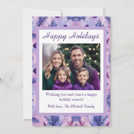 Tarjeta de saludo Purple Whimsical Holiday