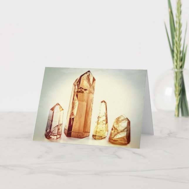 Tarjeta de saludo Quartz Crystal Point (Anverso)