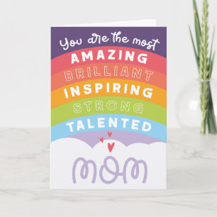 Tarjeta de saludo Rainbow del Día de la Madre