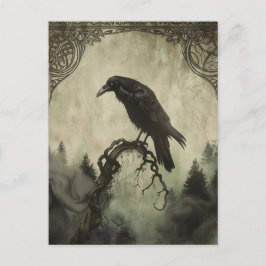 Tarjeta de saludo Raven Samhain Halloween