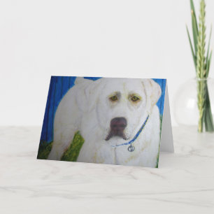 Tarjeta de saludo, recuperador de labrador amarill