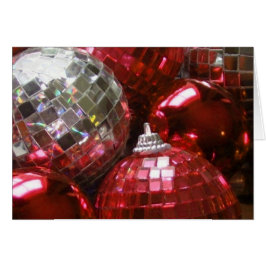 Tarjeta de saludo Red Baubles