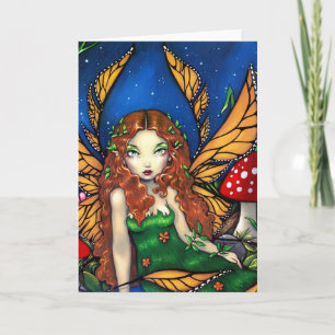 Tarjeta de saludo "Red Haired Fairy Queen"
