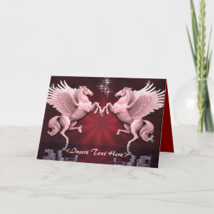 Tarjeta de saludo Red Pegasus Reflections