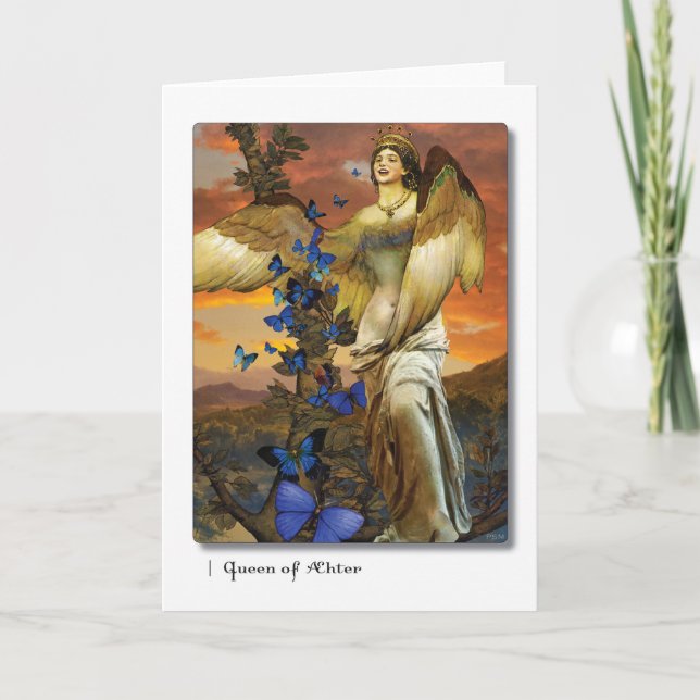 Tarjeta de saludo Reina de Aéter Tarot (Anverso)