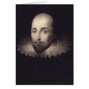 Tarjeta de saludo "Retrato de Shakespeare"