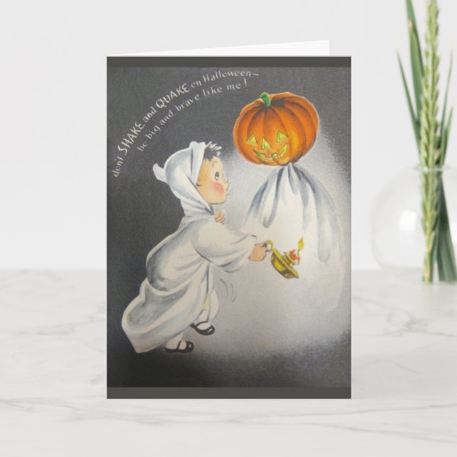 Tarjeta de saludo Retro Halloween (Anverso)