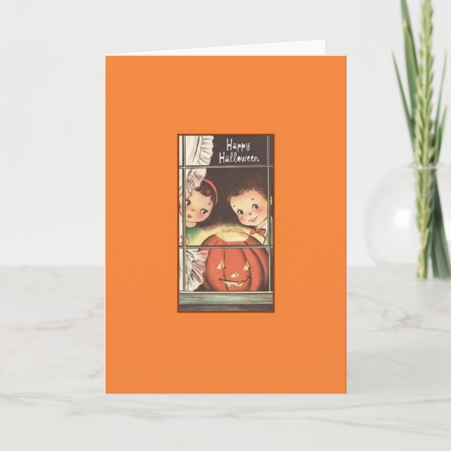 Tarjeta de saludo Retro Halloween (Anverso)