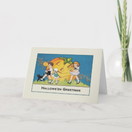 Tarjeta de saludo Retro Halloween