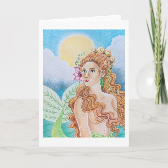Tarjeta de saludo River Mermaid (Anverso)
