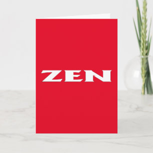 Tarjeta de saludo rojo zen