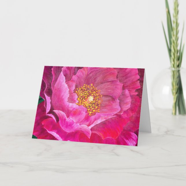 Tarjeta de saludo Rosa Cactus Rosa (Anverso)