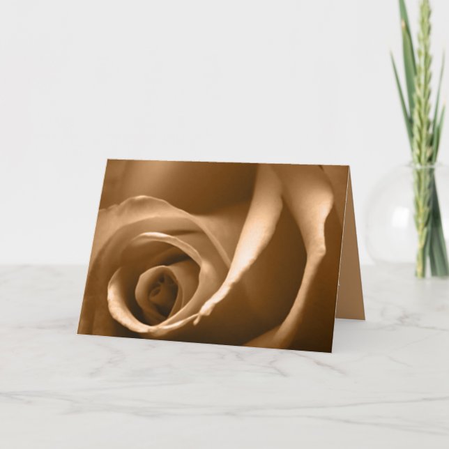 Tarjeta de saludo Rosa de Otoño (Anverso)