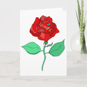 Tarjeta de saludo Rosa despiadada