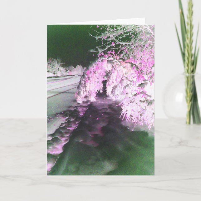 Tarjeta de saludo rosa Glow Fairy (Anverso)