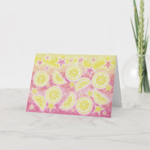Tarjeta de saludo rosa Lemonade '¡Felicitaciones!'