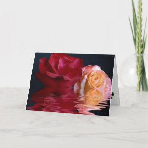 Tarjeta de saludo Rosa reflectante