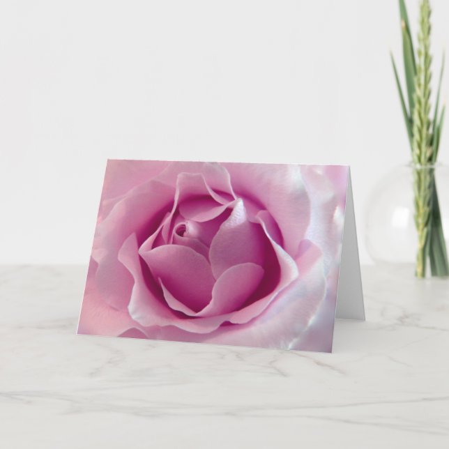 Tarjeta de saludo rosa Rosa (Anverso)