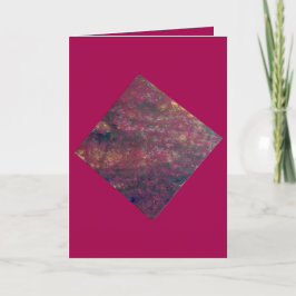 Tarjeta de saludo rosa y dorado brillante