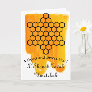 Tarjeta de saludo Rosh Hshanah de la estrella judí