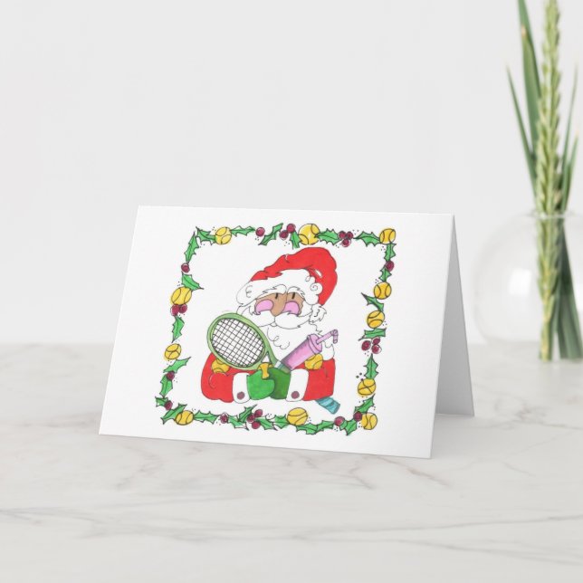Tarjeta de saludo - Santa Tennis (Anverso)