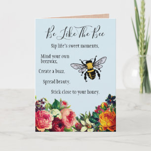 Tarjeta de saludo Sé como la abeja