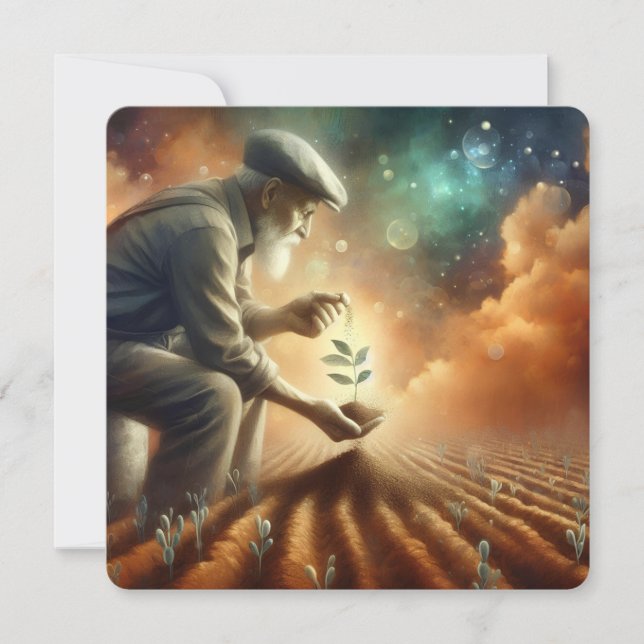 Tarjeta de saludo "Semillas de esperanza" (Anverso)