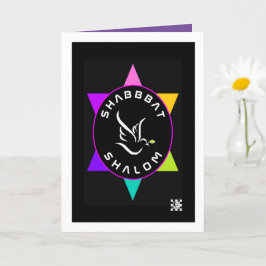 Tarjeta de saludo Shabbat Shalom Star Dove